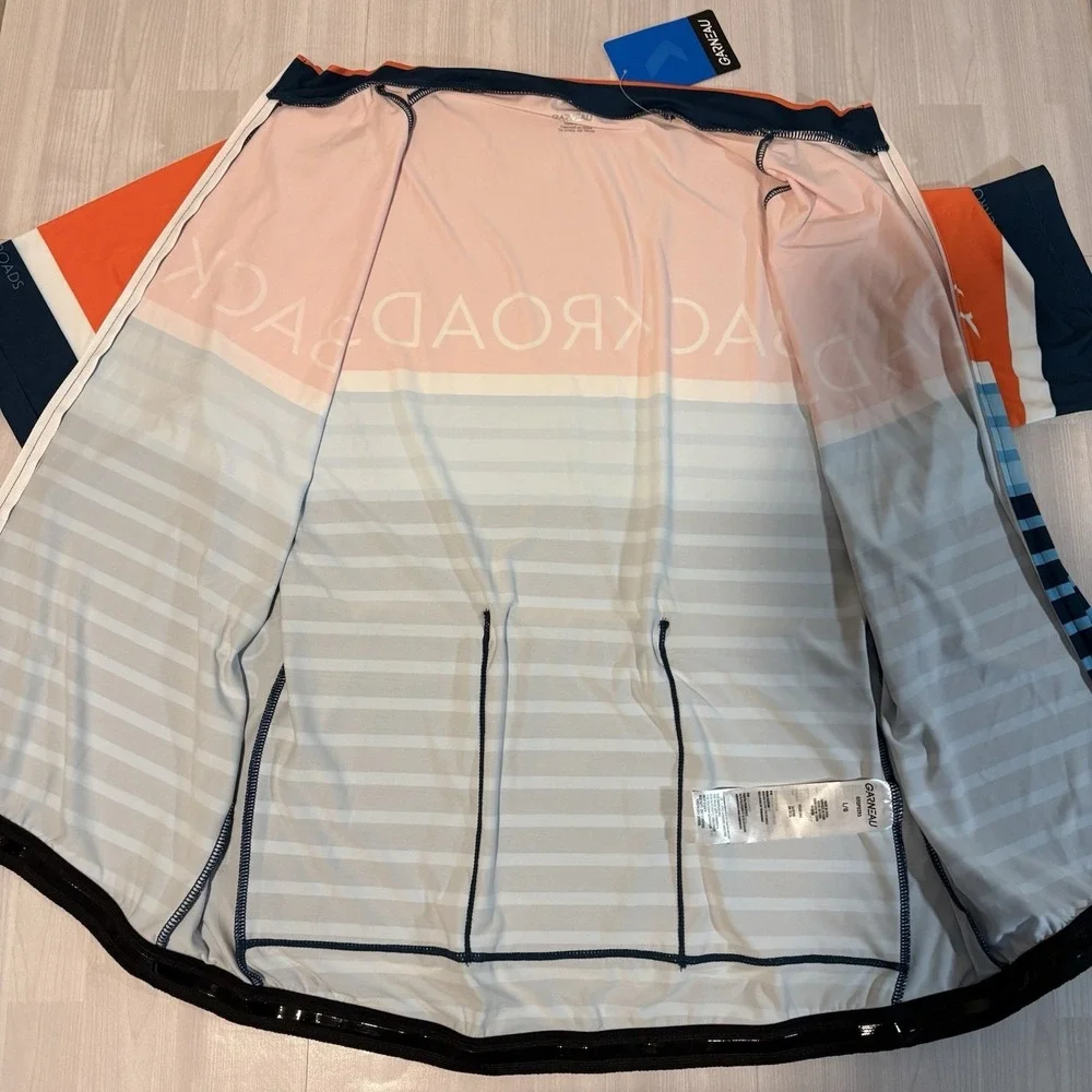 Louis Garneau Sport Fit Cycling Jersey Men's Size L Backroads Full Zip NWT!